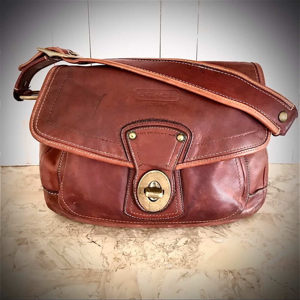 🔥🎄🎁COACH ALI LEGACY WHISKEY SHOULDER BAG